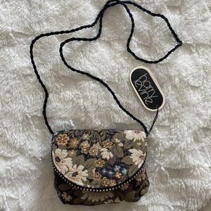 Betty Boop Floral Tapestry Crossbody Bag